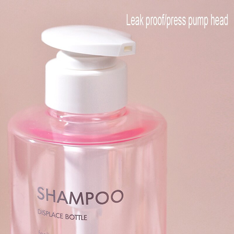 Fürdőszoba samponos flakon készlet préselhető cseretej tusfürdő töltőpalack kültéri utazási eszközökhöz 300ml/500ml