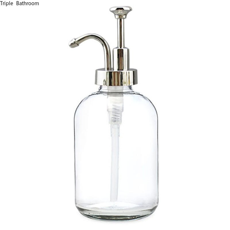 Скандинавска стъклена бутилка за лосион Бутилка за домашна баня Течен сапун Бутилка за шампоан Помпа за лосион Бутилка Държач за душ гел Празен контейнер