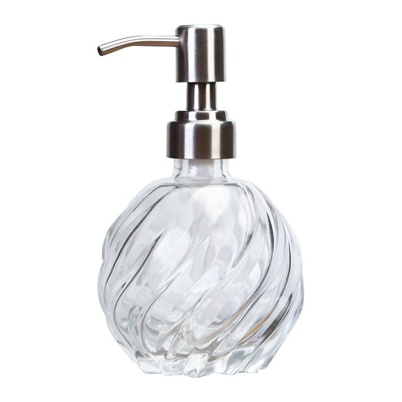 125 ml/270 ml стъклен диспенсър за течен сапун с ръчно налягане Аксесоар за мивка за баня Неплъзгащ се преносим диспенсър за дезинфектант