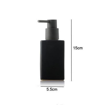 Keramika Vonios reikmenys Rankų dezinfekavimo priemonės buteliukas Kvadratinis losjono buteliukas Vonios kambario priedai Spauda skardinė Muilo skysčio talpykla