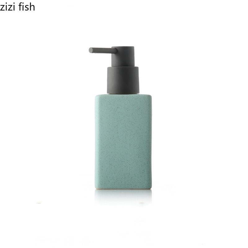 Keramika Vonios reikmenys Rankų dezinfekavimo priemonės buteliukas Kvadratinis losjono buteliukas Vonios kambario priedai Spauda skardinė Muilo skysčio talpykla