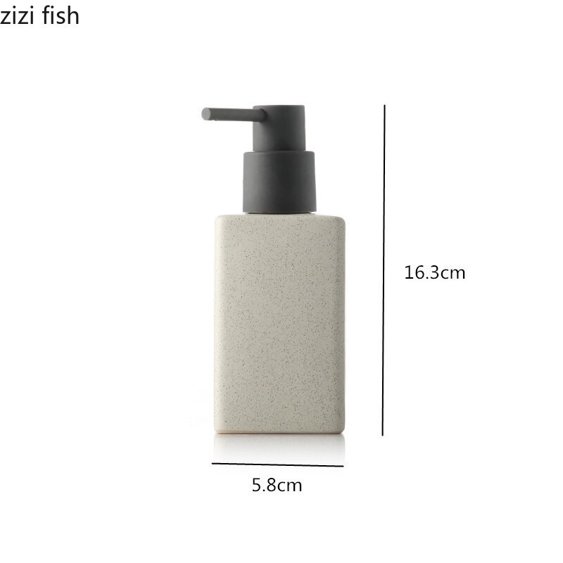 Keramika Vonios reikmenys Rankų dezinfekavimo priemonės buteliukas Kvadratinis losjono buteliukas Vonios kambario priedai Spauda skardinė Muilo skysčio talpykla