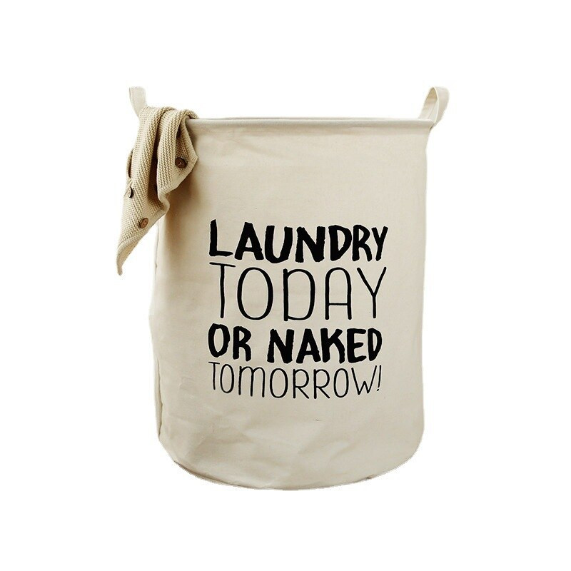 Mosodai kosártáska pamut lenvászon vízálló piszkos ruha kosár otthoni tárolás Tárolás kosár Vászon Összehajtható mosodai akadály
