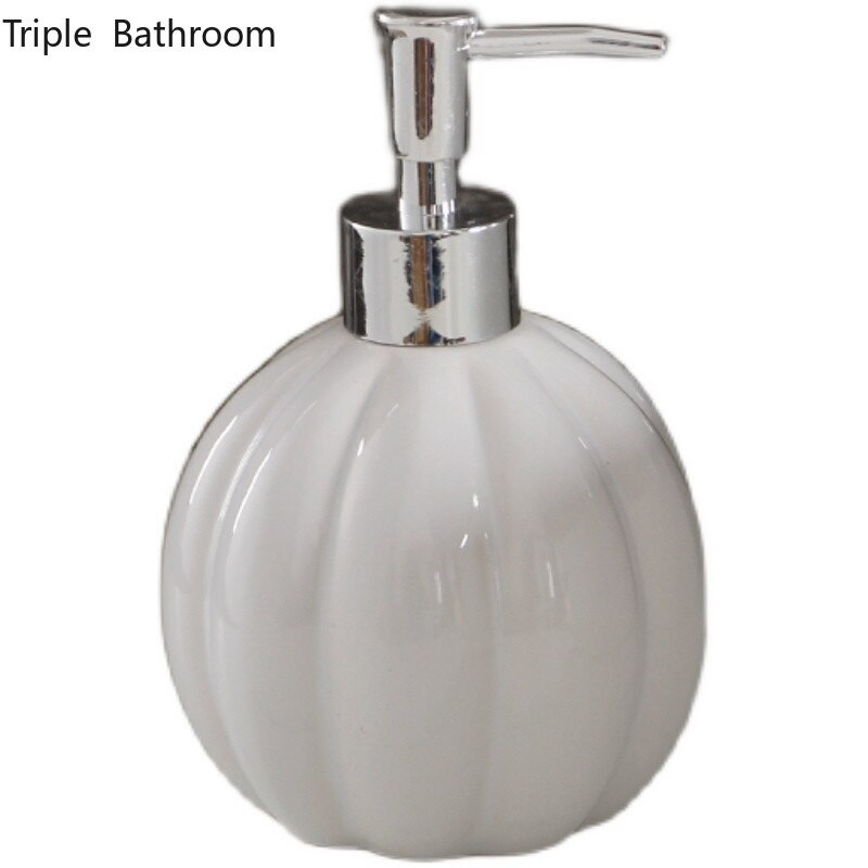 Керамичен дозатор за течен сапун с форма на бяла тиква Пътуване Многофункционални аксесоари за баня Бутилка с лосион за шампоан за баня 400 ml