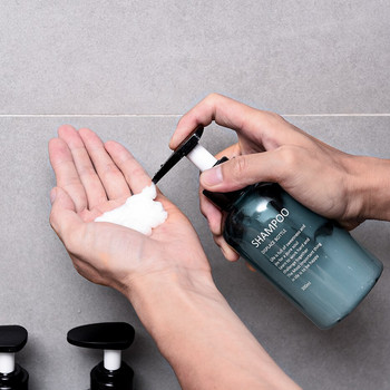 Refillable Shampoo Conditioner Body Wash Dispenser Σετ τυπωμένο μπουκάλι σαπουνιού μπάνιου Dispenser Σετ ντους Pump Dispenser Shampoo