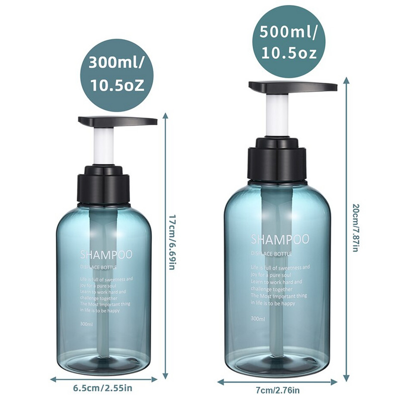 Daugkartinio užpildymo šampūno kondicionieriaus kūno prausimosi dozatoriaus rinkinys spausdintas vonios kambario muilo buteliuko dozatorius dušo rinkinys pompos šampūno dozatorius