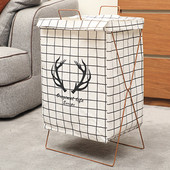 Skalbinių krepšelis Nešvarus audinys trukdo didelės talpos Šiaurės šalių minimalistinių drabužių žaislų laikymo dėžutė su dangteliu, daugiafunkcė, atspari vandeniui