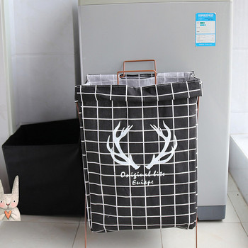 Кошница за пране Кошница за мръсен плат Голям капацитет Скандинавски минималистични дрехи Кутия за съхранение на играчки с капак Многофункционална водоустойчива