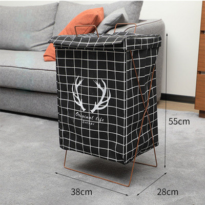 Skalbinių krepšelis Nešvarus audinys trukdo didelės talpos Šiaurės šalių minimalistinių drabužių žaislų laikymo dėžutė su dangteliu, daugiafunkcė, atspari vandeniui