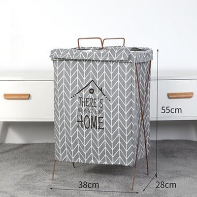 Skalbinių krepšelis Nešvarus audinys trukdo didelės talpos Šiaurės šalių minimalistinių drabužių žaislų laikymo dėžutė su dangteliu, daugiafunkcė, atspari vandeniui