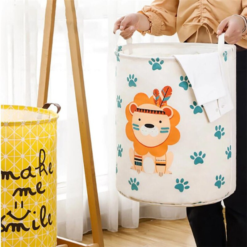 Ruházati mosókosarak 1 db otthoni használatra Fürdőszoba Macska Nyomtatás Helytakarékosság Otthon Gyerekek Játéktároló doboz Mosodai vödör rendszerezők