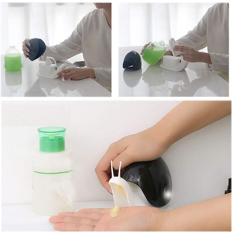 Aranyos csigaszappan adagoló kézi kézi mosószappan tartály doboz barkács festés tusfürdő fürdőszoba utántöltő üres palack