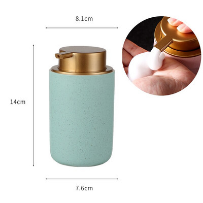 Керамични бутилки за баня Буркани с шампоан Балсам за коса Дозатори за течен сапун Стъклен празен контейнер Помпа Преса Аксесоари за баня