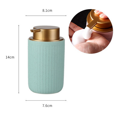 Керамични бутилки за баня Буркани с шампоан Балсам за коса Дозатори за течен сапун Стъклен празен контейнер Помпа Преса Аксесоари за баня