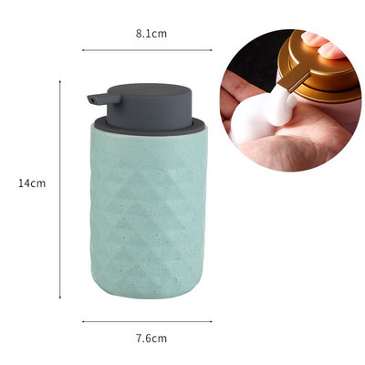 Керамични бутилки за баня Буркани с шампоан Балсам за коса Дозатори за течен сапун Стъклен празен контейнер Помпа Преса Аксесоари за баня