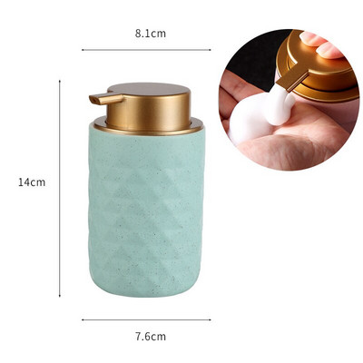 Керамични бутилки за баня Буркани с шампоан Балсам за коса Дозатори за течен сапун Стъклен празен контейнер Помпа Преса Аксесоари за баня