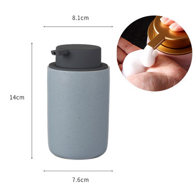 Керамични бутилки за баня Буркани с шампоан Балсам за коса Дозатори за течен сапун Стъклен празен контейнер Помпа Преса Аксесоари за баня