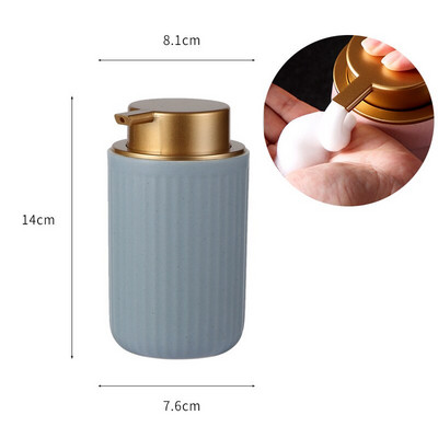 Керамични бутилки за баня Буркани с шампоан Балсам за коса Дозатори за течен сапун Стъклен празен контейнер Помпа Преса Аксесоари за баня