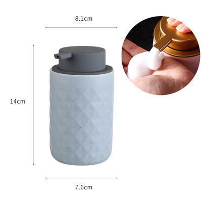 Керамични бутилки за баня Буркани с шампоан Балсам за коса Дозатори за течен сапун Стъклен празен контейнер Помпа Преса Аксесоари за баня