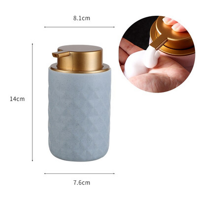 Керамични бутилки за баня Буркани с шампоан Балсам за коса Дозатори за течен сапун Стъклен празен контейнер Помпа Преса Аксесоари за баня