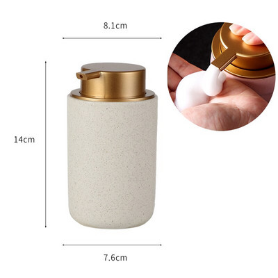 Керамични бутилки за баня Буркани с шампоан Балсам за коса Дозатори за течен сапун Стъклен празен контейнер Помпа Преса Аксесоари за баня