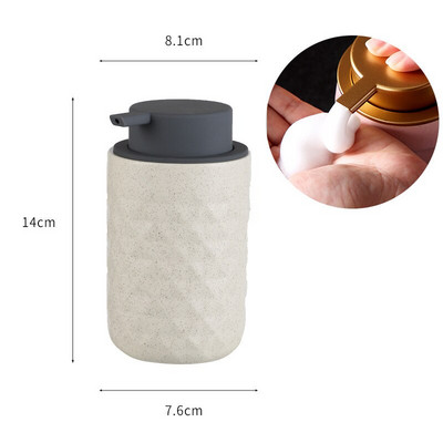Керамични бутилки за баня Буркани с шампоан Балсам за коса Дозатори за течен сапун Стъклен празен контейнер Помпа Преса Аксесоари за баня