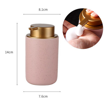 Керамични бутилки за баня Буркани с шампоан Балсам за коса Дозатори за течен сапун Стъклен празен контейнер Помпа Преса Аксесоари за баня