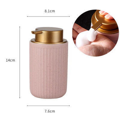 Керамични бутилки за баня Буркани с шампоан Балсам за коса Дозатори за течен сапун Стъклен празен контейнер Помпа Преса Аксесоари за баня