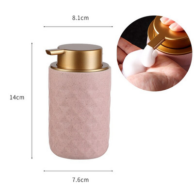 Керамични бутилки за баня Буркани с шампоан Балсам за коса Дозатори за течен сапун Стъклен празен контейнер Помпа Преса Аксесоари за баня