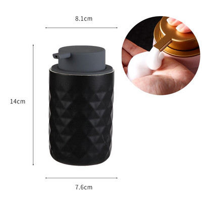 Керамични бутилки за баня Буркани с шампоан Балсам за коса Дозатори за течен сапун Стъклен празен контейнер Помпа Преса Аксесоари за баня