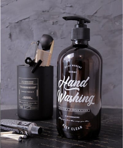 500 ml-es Boston Glass samponos flakonok egyszerű barna kézmosó testápoló krém tároló flakon Nordic Bath hajbalzsam alpalack