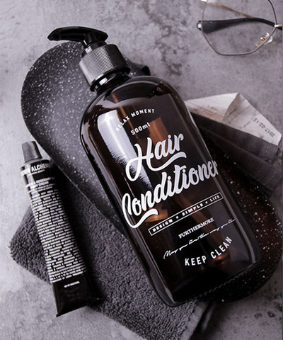 500 ml-es Boston Glass samponos flakonok egyszerű barna kézmosó testápoló krém tároló flakon Nordic Bath hajbalzsam alpalack