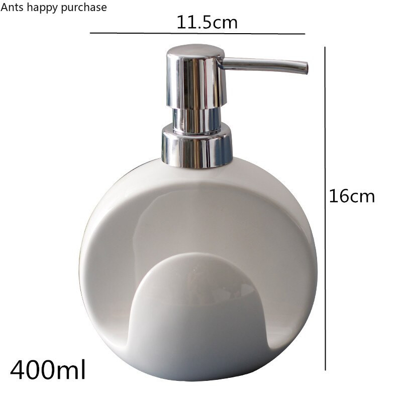 Sticlă de loțiune din ceramică, dozator de săpun, sticla cu dublu scop, scaun cu burete, sticla dezinfectantă pentru mâini, accesorii pentru baie