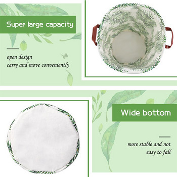 Nonvor Cotton Lenen Кошница за мръсно пране Сгъваема кръгла водоустойчива кофа за органайзери Облекло Голям капацитет за съхранение Дом