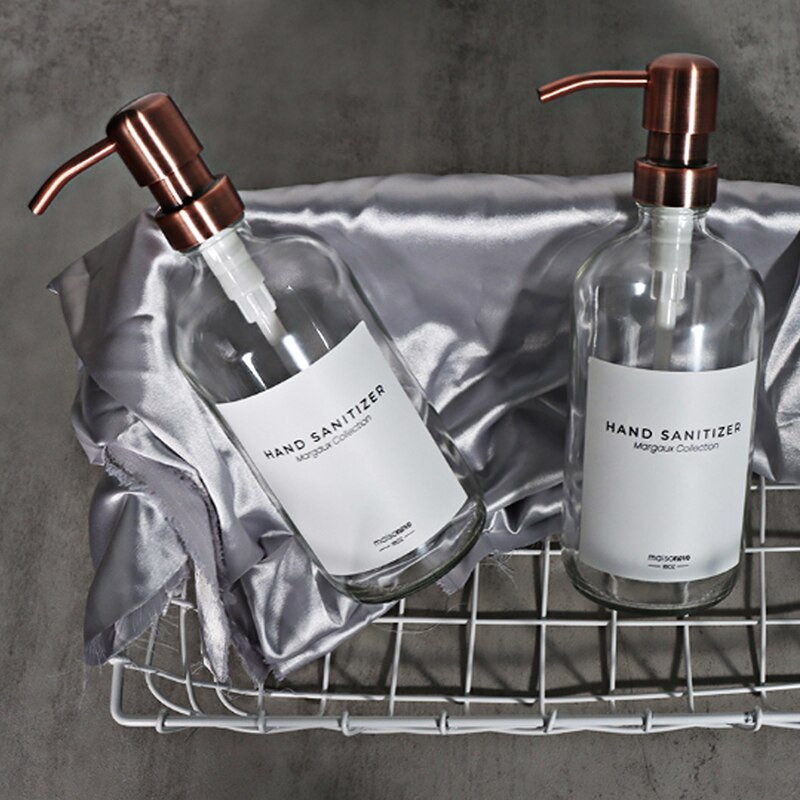 Sticlă de săpun de baie de 500 ml Sampon de uz casnic Gel de duș Recipient pentru loțiune de corp Sticla de sticlă goală tip împingere