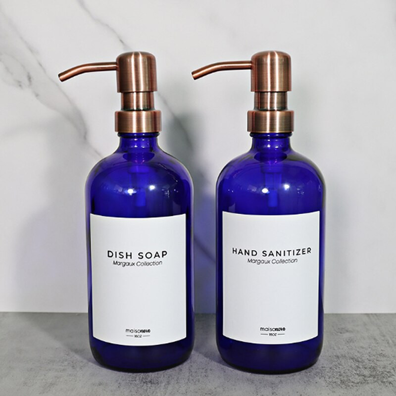 Sticlă de săpun de baie de 500 ml Sampon de uz casnic Gel de duș Recipient pentru loțiune de corp Sticla de sticlă goală tip împingere