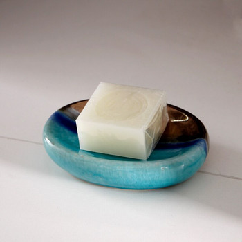Луксозен керамичен преносим дозатор за сапун Ice Crack Поставка за сапун Поставка за четка за зъби Чаша за зъби Аксесоари за баня