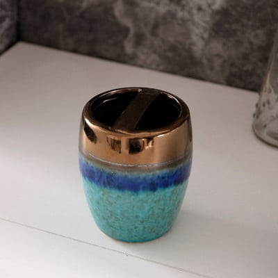 Prabangus Ice Crack Keraminis nešiojamas muilo dozatorius Muilo laikiklis Dantų šepetėlio laikiklis Dantų Puodelio Puodelis Vonios Priedai