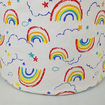 Многофункционална кошница за пране Rainbow Водоустойчива памучна кошница за съхранение на мръсни дрехи Сгъваема кошница за играчки Органайзер за спалня Баня