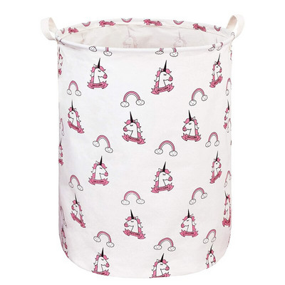 Višenamjenska Rainbow korpa za rublje Vodootporna pamučna košara za pohranu prljave odjeće Sklopivi organizator za igračke Kanta za spavaću sobu Kupaonica