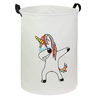 Višenamjenska Rainbow korpa za rublje Vodootporna pamučna košara za pohranu prljave odjeće Sklopivi organizator za igračke Kanta za spavaću sobu Kupaonica