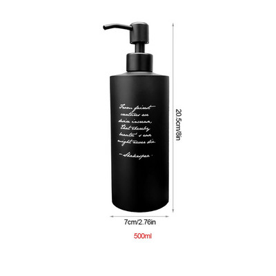 Rozsdamentes acél szappanadagoló Újratölthető üres pumpás palack sampon testápoló testápoló balzsam zuhany adagoló betűvel