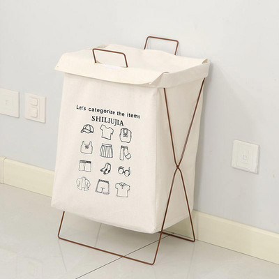 Összehajtható szennyeskosarak Vízálló mosodai akadály fogantyúval Nagy tárolótáska Piszkos ruhakosár Fürdőszoba Ruhatartó