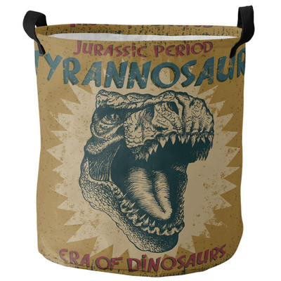 Drakonas viduramžių baltas nešvarių skalbinių krepšelis sulankstomas apvalus vandeniui atsparus namų organizatorius krepšelis Drabužiai vaikams žaislų laikymo krepšelis