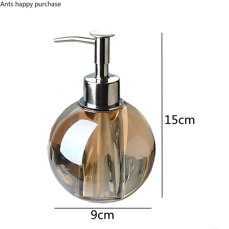 Átlátszó kristályüveg lotion palack kézfertőtlenítő palackok tusfürdős palackok samponos flakonok szappanadagoló fürdőszobai termék
