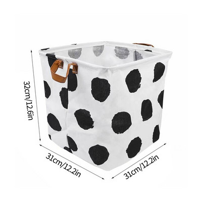 Pöttyös mosodai tároló kosár nagy kapacitású pamut piszkos ruha rendszerező fogantyúk mosodai akadályok összecsukható otthoni rendszerezők