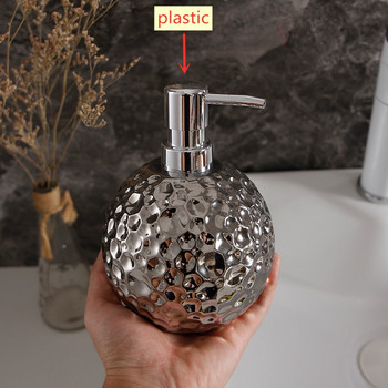 Silver Shampoo Dispenser Κεραμική Οικιακή Λοσιόν Μπουκάλια Απολυμαντικό Μπουκάλια Δοχείο Δοχείο υγρού σαπουνιού Αξεσουάρ μπάνιου