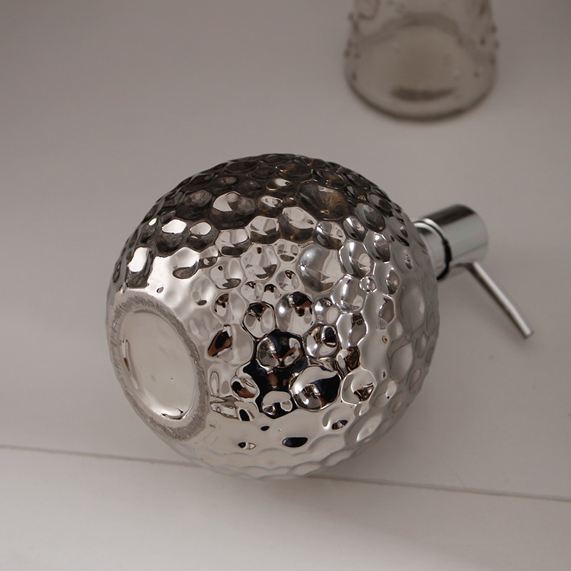 Ezüst sampon adagoló kerámia háztartási lotion palackok fertőtlenítő flakonok tartály folyékony szappan adagoló fürdőszobai kiegészítők