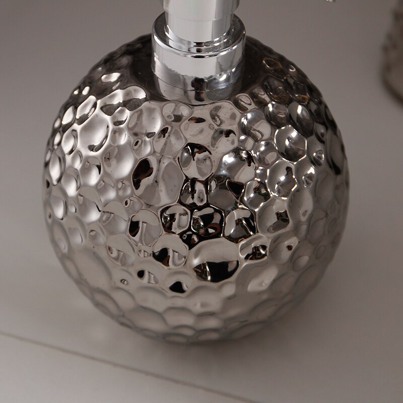 Ezüst sampon adagoló kerámia háztartási lotion palackok fertőtlenítő flakonok tartály folyékony szappan adagoló fürdőszobai kiegészítők