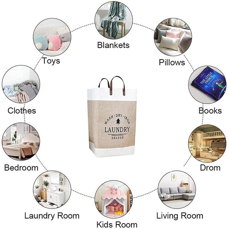 Szennyes kosár Összehajtható koszos ruha kosár nagy kapacitású gyerek játékok ruha tároló táska összecsukható szennyes akadály Otthoni szervező